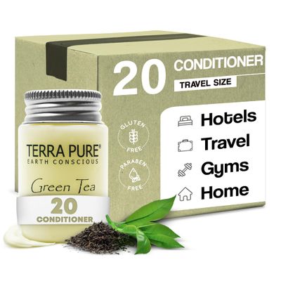 Terra Pure Conditioner, Travel Size Hotel Amenities, 1 oz (Case of 20)