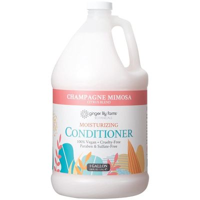 Ginger Lily Farms Botanicals Moisturizing Conditioner for Dry Hair, Champagne Mimosa, 100 Vegan Cruelty-Free, Citrus Blend Scent, 1 Gallon (128 fl oz) Refill