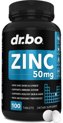 Zinc Supplements 50mg Tablets Supplement - Natural Pure Zinc 50mg Oxide Citrate Capsules Mineral Pills - Vitamin Support Energy Hair Skin Acne Vegan Vitamins for Men Women - 100 Tablets for Adults