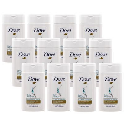 Dove Conditioner, Daily Moisture, Nourishing System for Smooth Hair, 12-Pack, 1.7 FL Oz Each, 12 Bottles
