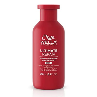 Wella Professionals ULTIMATE REPAIR Shampoo Professional Lightweight Cream Shampoo for Damaged Hair Replenishes and Repairs 8.4 Fl oz.