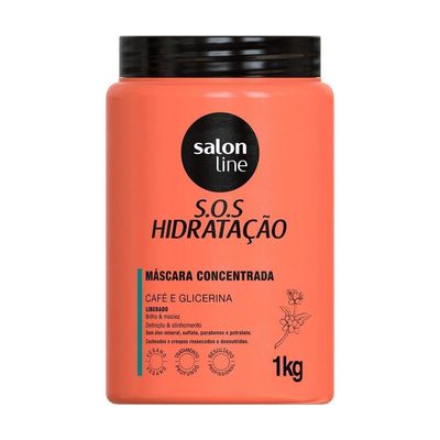Salon Line Linha Tratamento (SOS Hidratacao) - Mascara Cachos e Crespos Liberada - 1000 Gr - (Freedom Curls Curly Moisturizing Mascara Net 35.27 Oz)