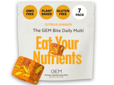 GEM Daily Multivitamin for Women Men, 20 Vitamins Minerals zinc, Vitamin D, B, K, Folic Acid, Turmeric, Beta Glucan GLP-1 Booster, Supports Gut, Skin, Brain, Immunity (7 Day Trial)