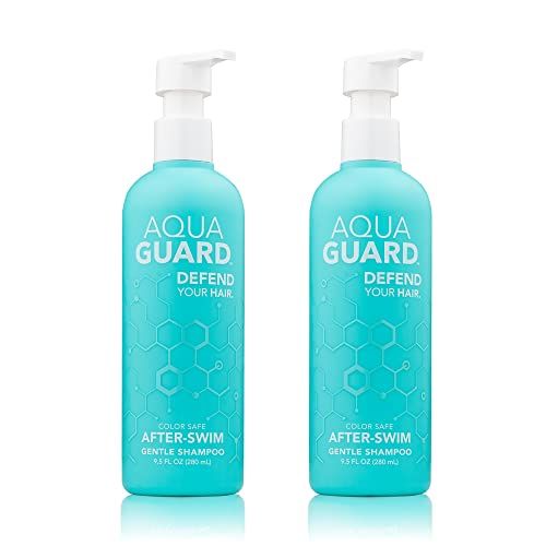 AQUA GUARD Gentle Clarifying Shampoo - Defeat Chlorine and Enjoy the Pool - No More Pool Hair Smell - Paraben and Gluten Free, Vegan, Color Safe, Leaping Bunny Certified (Two Bottles)