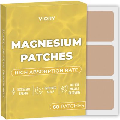 Magnesium Patches (Pack of 60) - 100 Natural Patch for Women and Men - with Calcium - Muscle and Bone Support, Calming - Enhanced Formula
