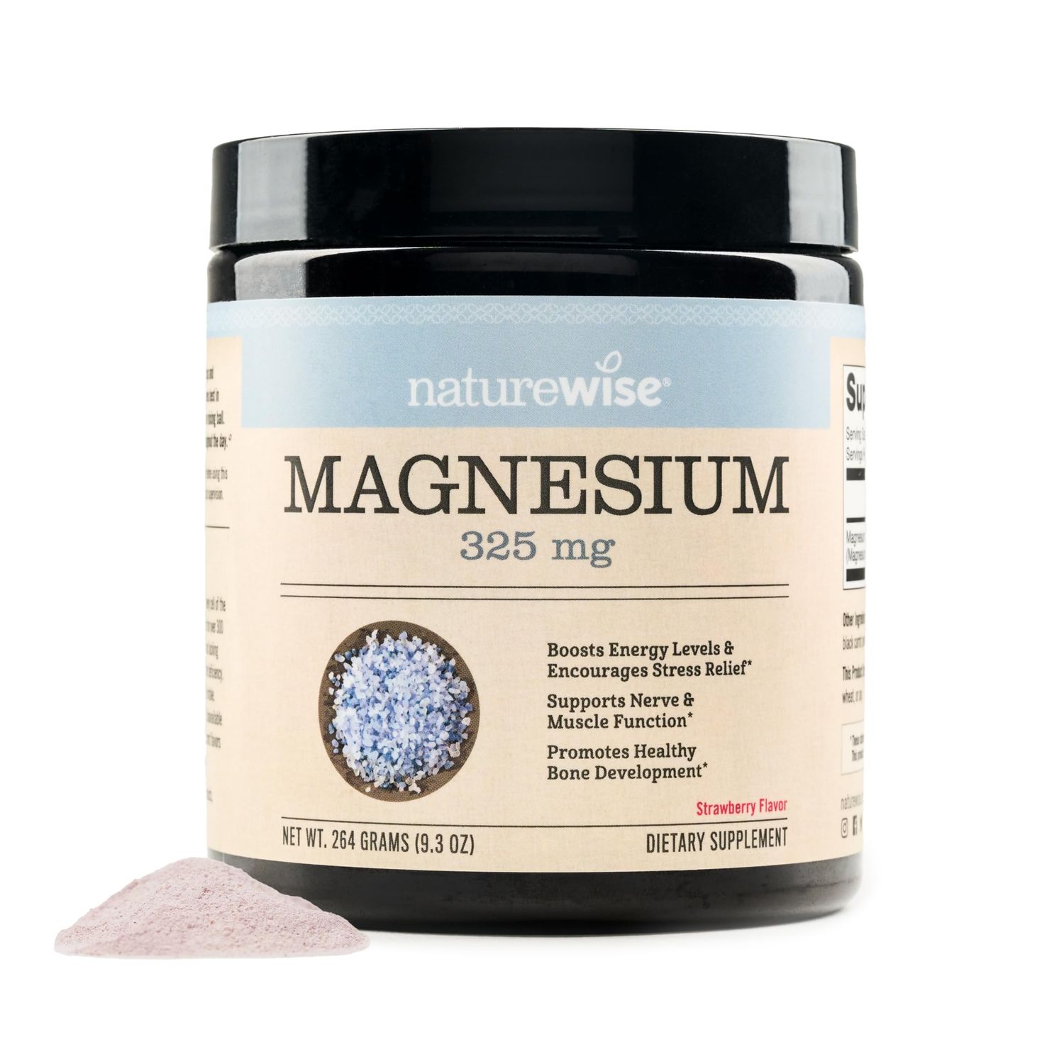 NatureWise Magnesium Citrate Powder 325 mg - for Sleep Support Calm Muscle Bone Health - Strawberry Lemonade Flavor - Non-GMO, Gluten-Free - 60 Servings2-Month Supply