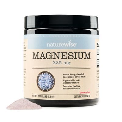 NatureWise Magnesium Citrate Powder 325 mg - for Sleep Support Calm Muscle Bone Health - Strawberry Lemonade Flavor - Non-GMO, Gluten-Free - 60 Servings2-Month Supply