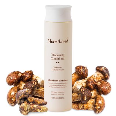 Morethan8 Thickening Treatment Conditioner with Matsutake Extract - The Ultimate Solution for Hair Thinning and Volume Loss, 100 Vegan, Parabens Free, for All Types of Hair, 10.1 oz