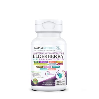 KAPPA NUTRITION Elderberry 12 in 1 Advanced Complex (90 Capsules).