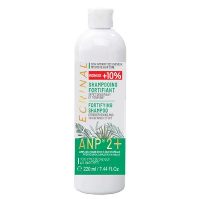Ecrinal Sulfate-Free Fortifying Shampoo with ANP2 for Strong, Shiny Hair - Restores Volume, Suppleness, and Resistance to Dull, Weak, and Tired Hair - Ideal for All Hair Types and Hair Loss