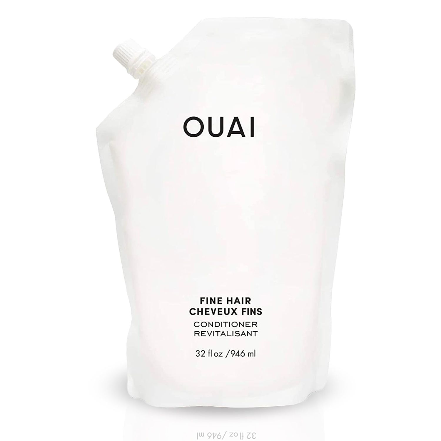 OUAI Fine Hair Conditioner Refill - Volumizing Conditioner Made with Keratin, Biotin and Chia Seed Oil - Adds Softness, Bounce and Volume - Free from Parabens, Sulfates, and Phthalates (32 Oz)