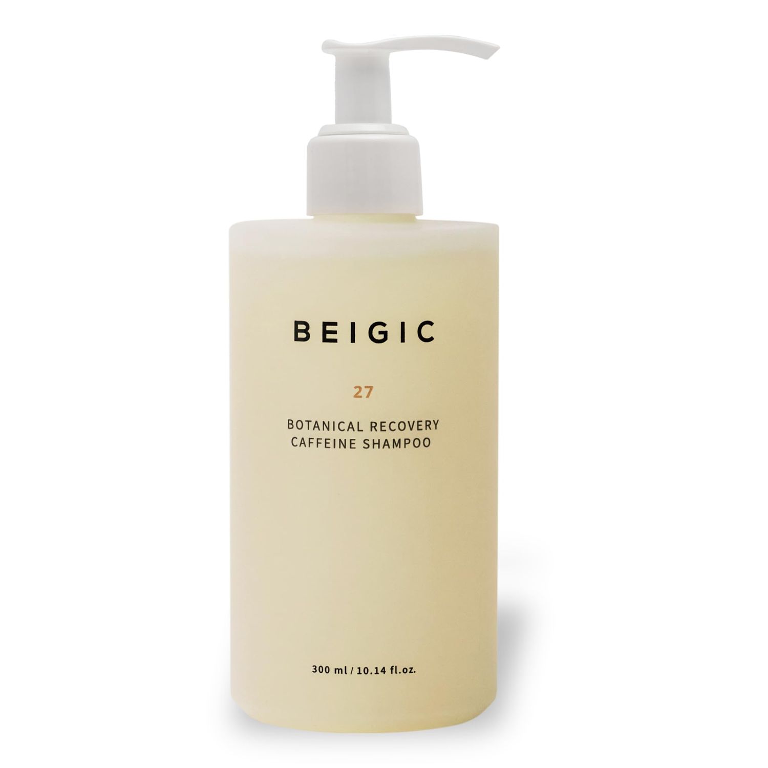 BEIGIC Botanical Recovery Caffeine Shampoo - Vegan Moisturizing Hair Growth Shampoo with Biotin Argan Oil to Repair Weak Damaged Hair - Sulfate-Free (10.14 fl oz)