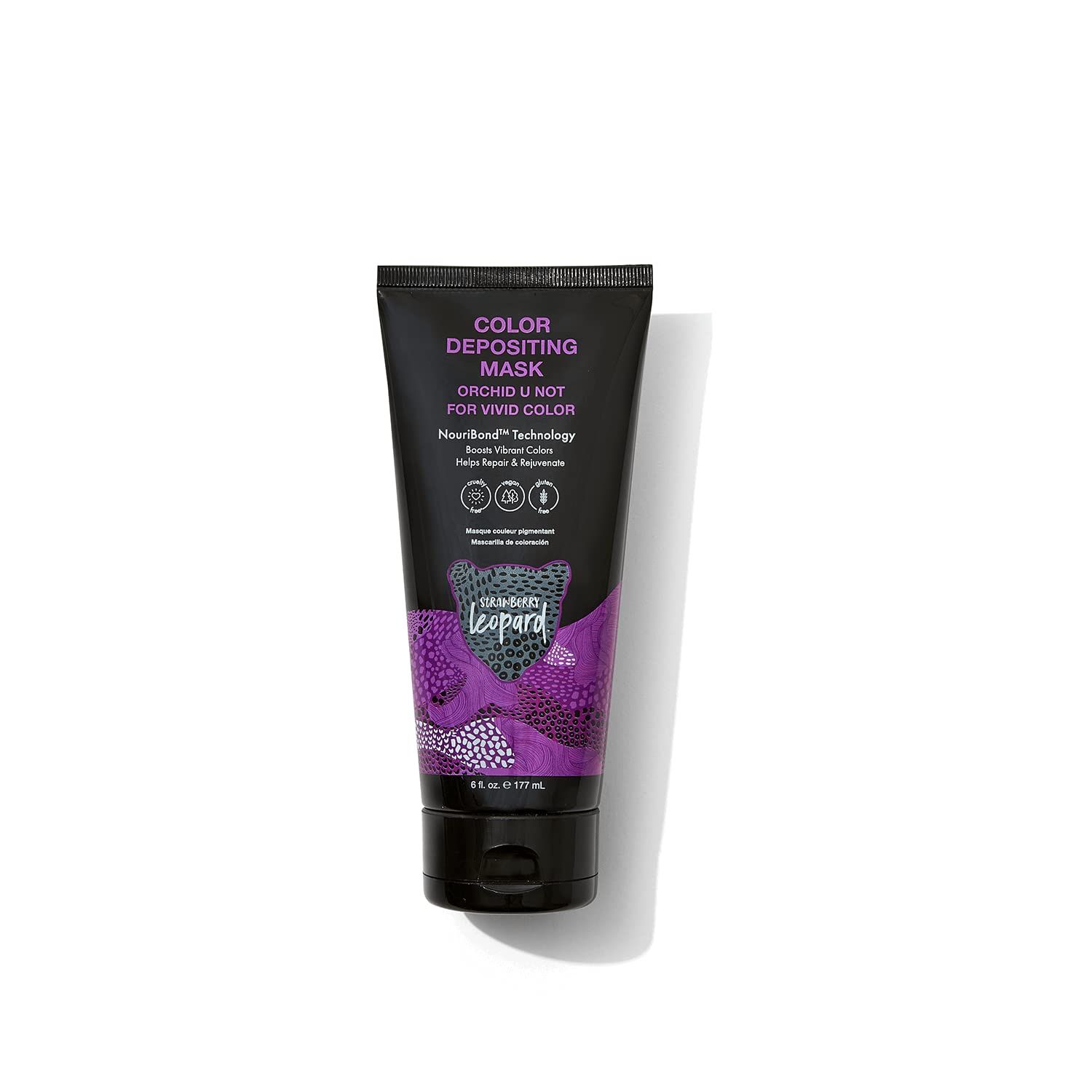 Strawberry Leopard Orchid U Not Color Depositing Mask 6 Fl Oz, Boosts Vibrant Colors, Vegan, CrueltyFree, GlutenFree
