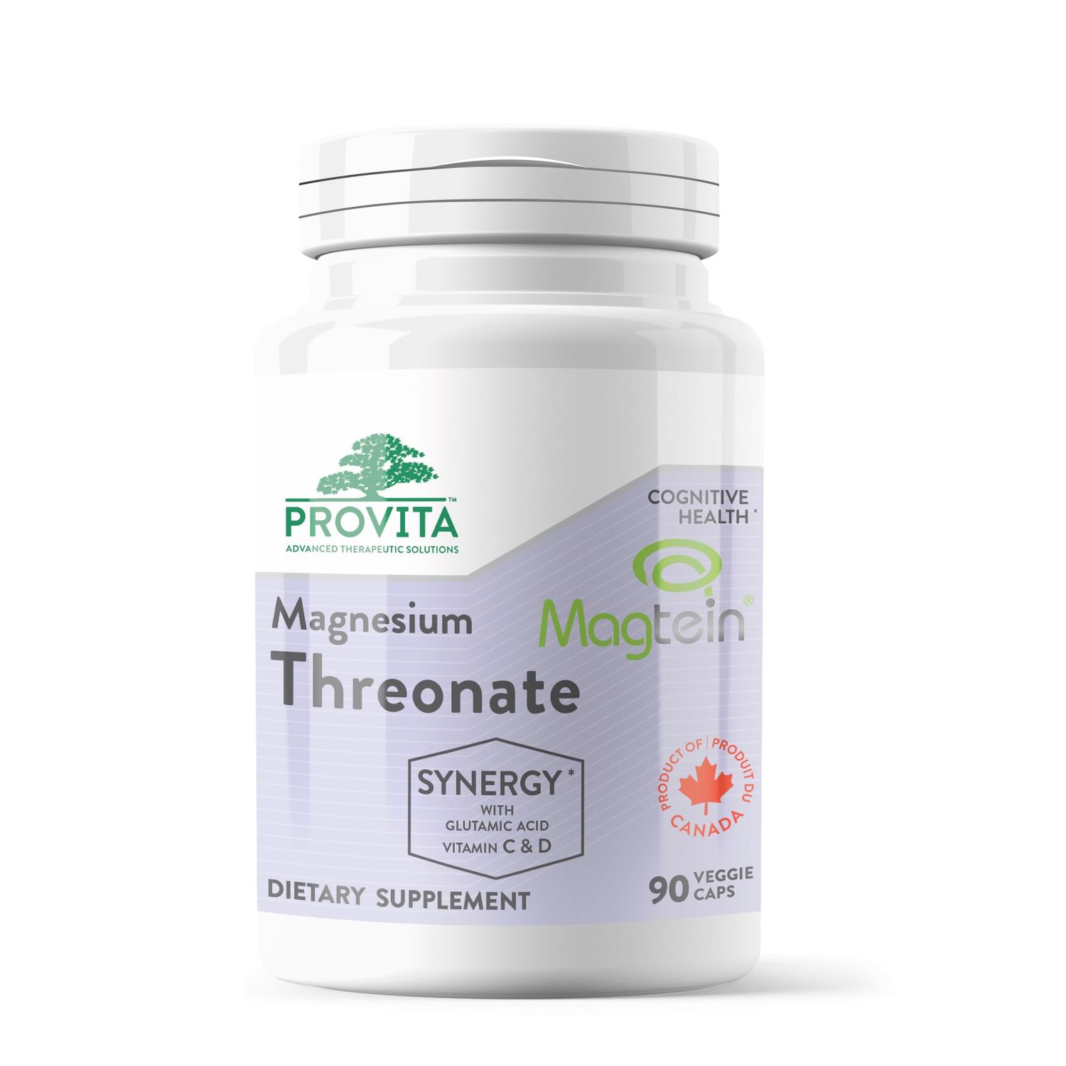 Provita Magnesium Threonate - Boosted Brain Health Electrolyte Balance, Superior Bioavailable Formula (90 Capsules)
