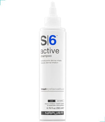 NAPURA S6 Anti Dandruff Shampoo with Tea Tree Oil, 1 Zinc and 1 Salicylic Acid - Natural Itchy Scalp Treatment (6.76 fl oz) for Men and Women