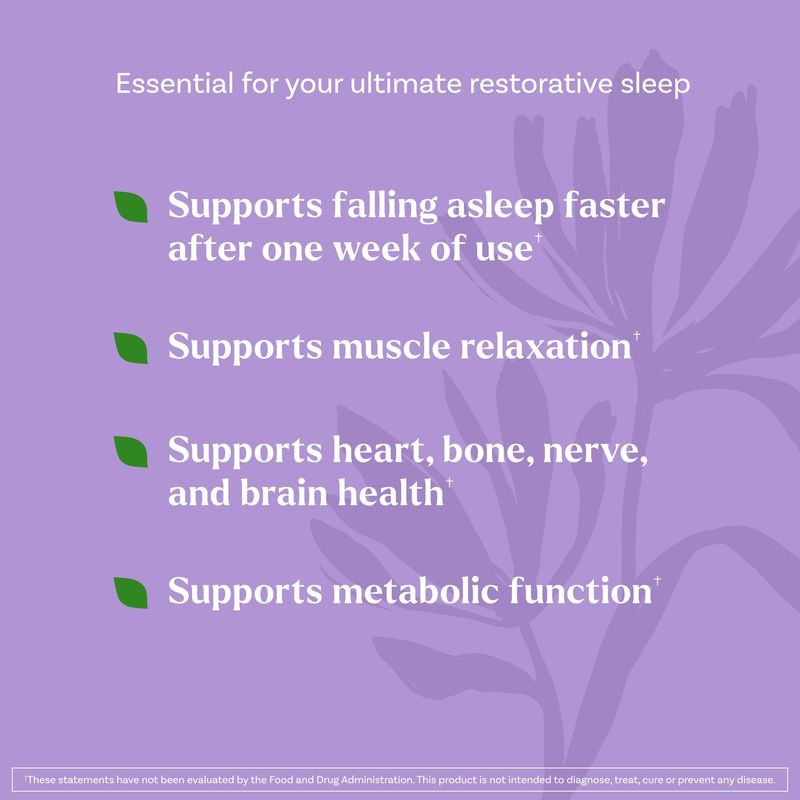 Natrol Sleep Restore Magnesium Glycinate Gummies, Magnesium for Sleep Aids for Adults, Melatonin-Free, Cherry Flavored, 30 Day Supply