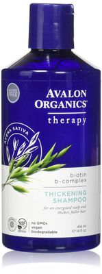 Avalon Organics Thickening Shampoo Complex (Packaging may vary), Biotin B, 14 Fl Oz
