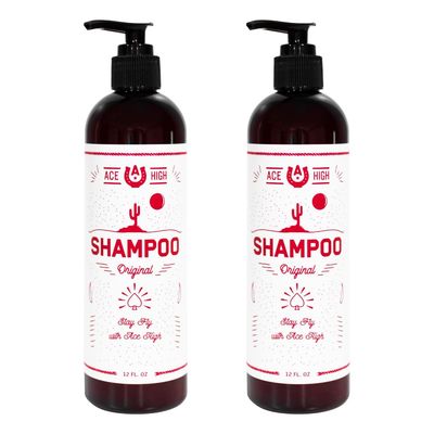 ace high Shampoo 2-Pack, Super Cleansing and Non-Drying, Promotes Scalp Health, Small Batch, Sulfate Free,12oz