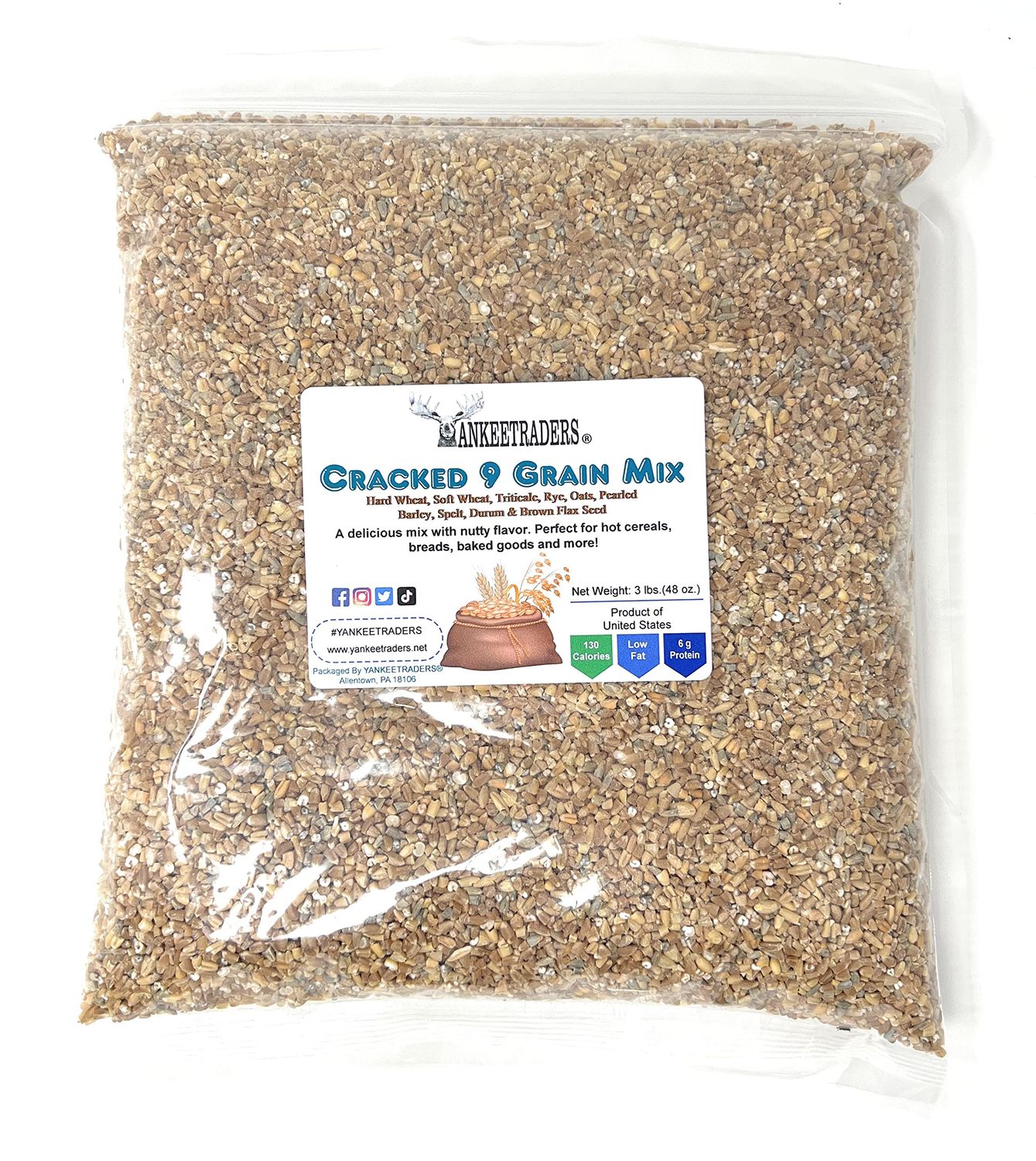 YANKEETRADERS 9 Grains Cracked Mix, 44 Ounce Bulk Bag