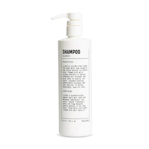 Blu Atlas Men&#39;s Natural Shampoo - For All Hair Types - Gentle Cleansing, Deep Hydrating Shampoo Vegan Sulfate and Paraben-Free- Classic Scent, 16 oz.