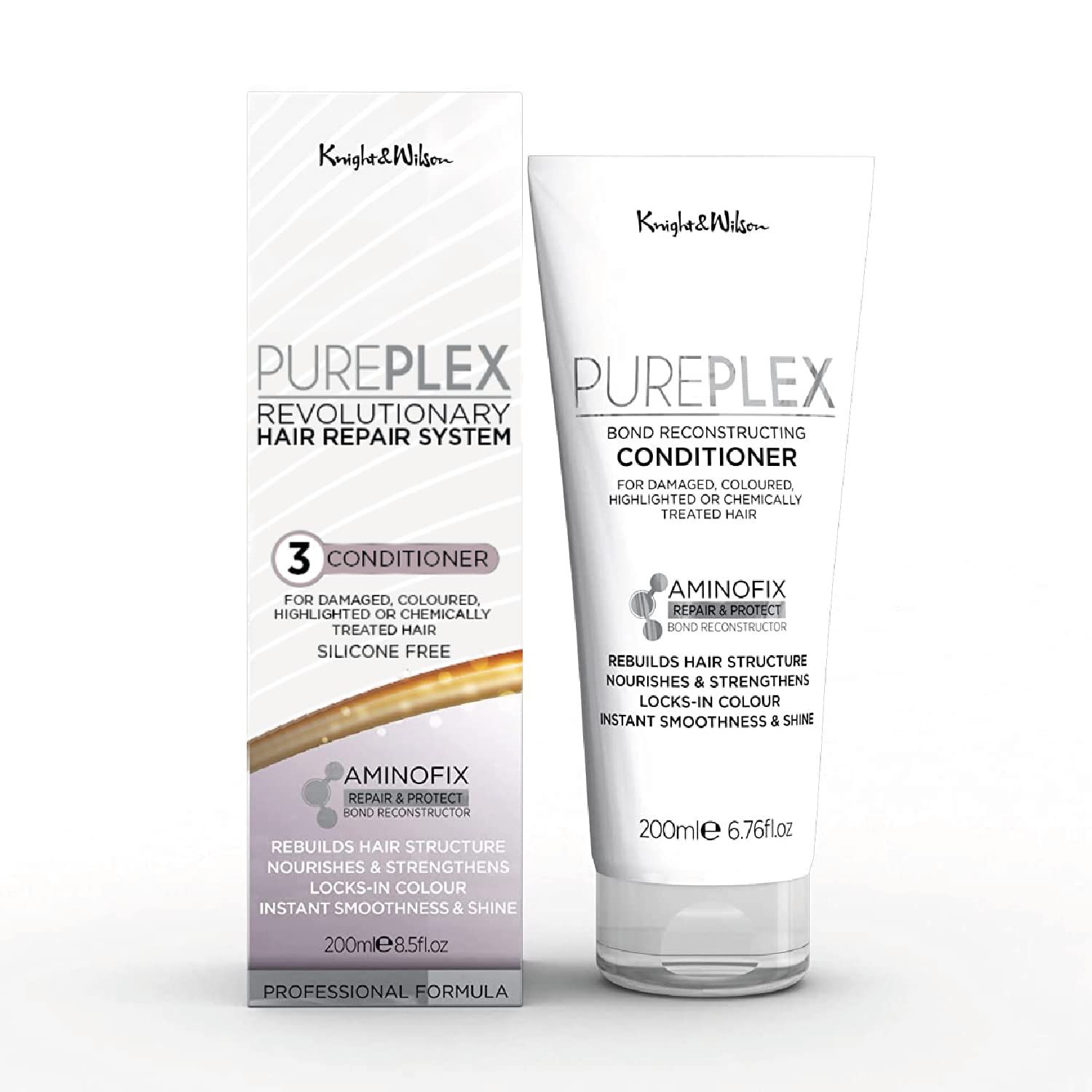 PurePlex Bond Reconstructing Conditioner 200ml - Professional Formula Nourishes Rebuilds - With Aminofix to Protect Restore
