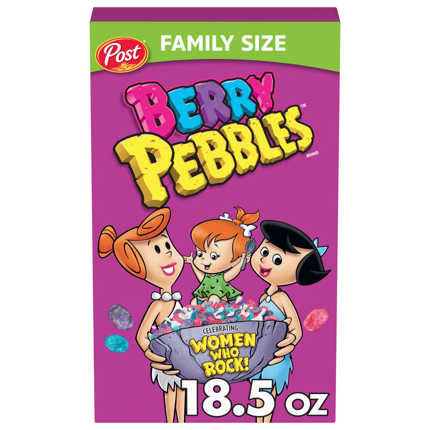 Post Berry Fruity PEBBLES Cereal, Fruity Kids Cereal, Gluten Free, 18.5 OZ Cereal Box