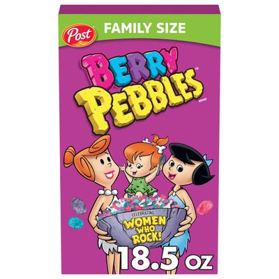 Post Berry Fruity PEBBLES Cereal, Fruity Kids Cereal, Gluten Free, 18.5 OZ Cereal Box