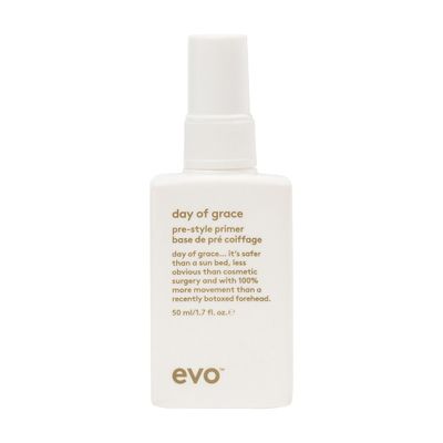 EVO Day of Grace Pre-Style Primer - Leave-in Heat Protectant Spray - Moisturizes, Detangles Smooths Hair - Travel Size, 50ml 1.7fl.oz