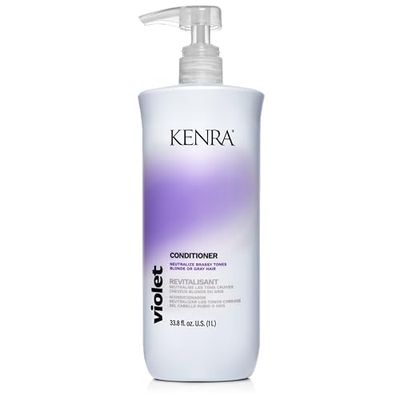 Kenra Violet Conditioner Eliminates Brassy Tones Purple Pigment Deposit Neutralizes Yellow Moisturizes Processed Hair Enhances Vibrancy of Blonde or Gray Hair Color Safe 33.8 fl. oz.