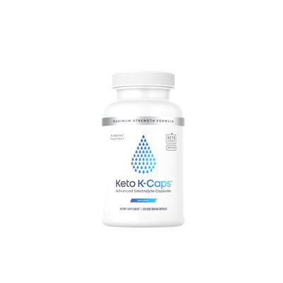 Keto K-Caps Electrolyte Capsules Keto Approved Electrolyte Supplement Hydrate Fast Beat Leg Cramps 700mg Potassium, Sodium, Magnesium No Maltodextrin 120 Caps