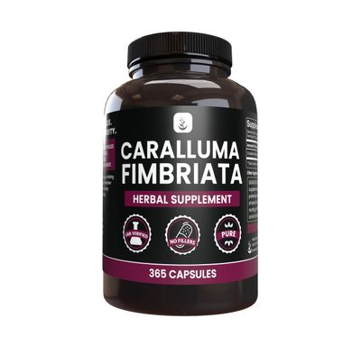 PURE ORIGINAL INGREDIENTS Caralluma Fimbriata (365 Capsules) No Magnesium Or Rice Fillers, Always Pure, Lab Verified