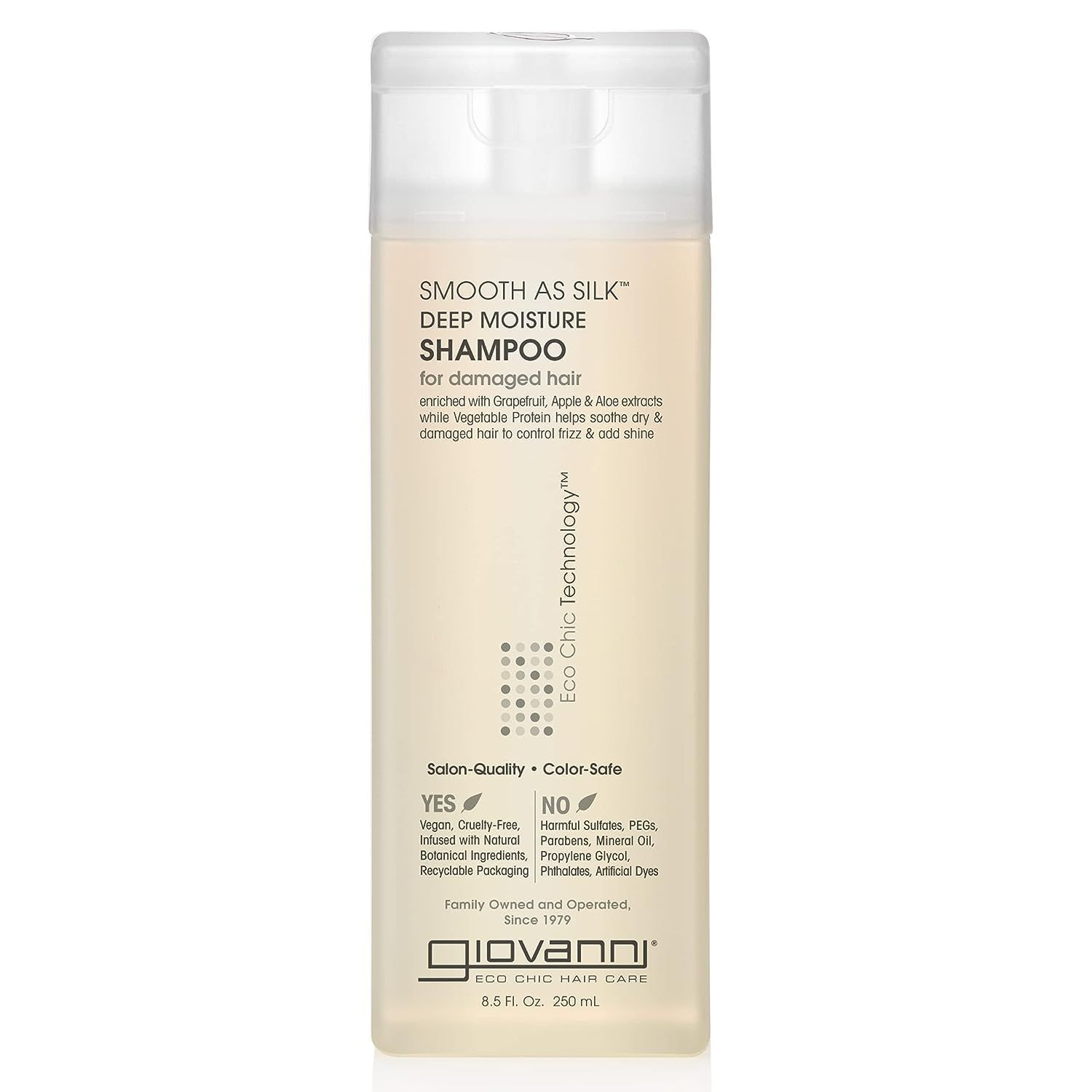 Giovanni Eco Chic Smooth as Silk Deep Moisture Shampoo, 8.5 Ounce