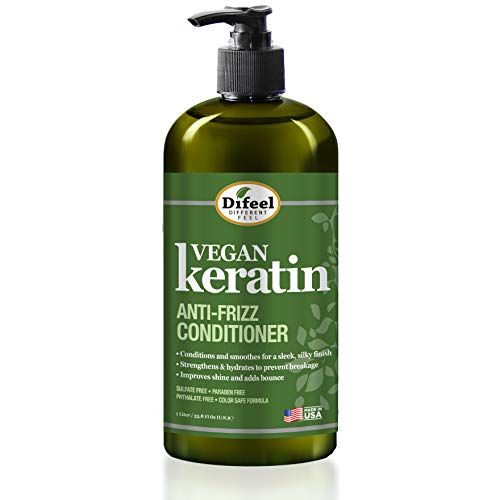 Difeel Vegan Keratin Anti Frizz Conditioner 33.8 oz - Cruelty Free Vegan Conditioner