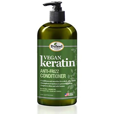 Difeel Vegan Keratin Anti Frizz Conditioner 33.8 oz - Cruelty Free Vegan Conditioner