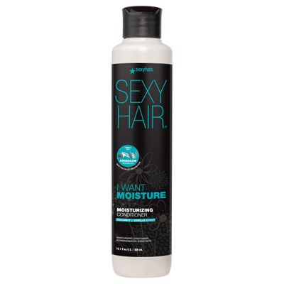 SexyHair I WANT MOISTURE Conditioner, 10.1oz Tames Frizz Increases Shine by 60 All Hair Types