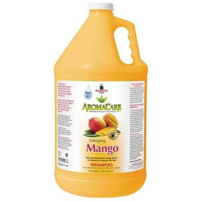 PPP AromaCare Detangling Mango Shampoo for Dogs - Enjoy Nourishing Mango Butter That Softens and Detangles Dog Coat Fur - 1 Gallon