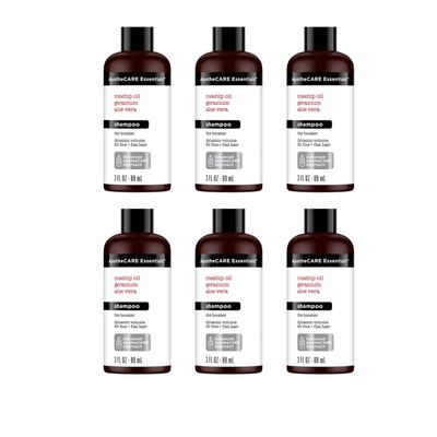 Generic ApotheCARE Shampoo Aloe Vera Rosehip Oil Geranium Travel Size 3 oz. (Pack of 6)