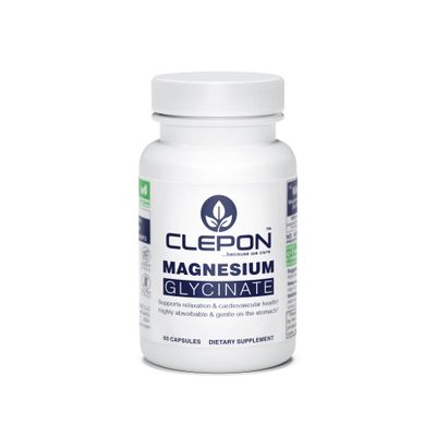 Magnesium Glycinate - Chelated, Highly Absorbable Gentle on Stomach - Supplement for Heart Bone Health, Restful Sleep, Stress Relief, Muscles Nerves - Gluten-Free, Non-GMO, Vegan (60 Capsules)