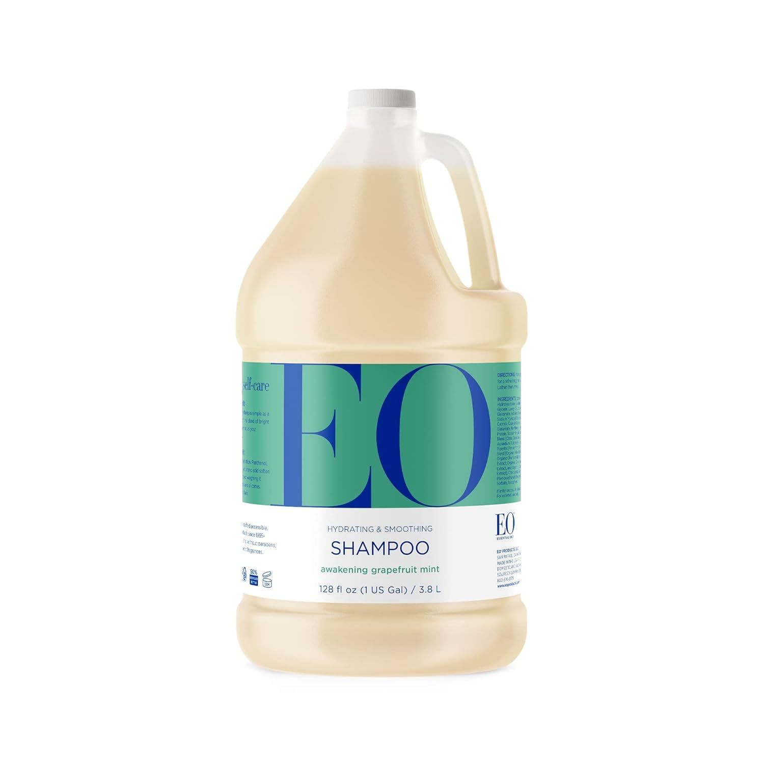 EO Shampoo, 1 Gallon, Grapefruit and Mint, Organic Plant Based, Hydrating Smoothing For All Hair Types
