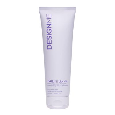 Design.Me FAB.ME Blonde Fortifying Purple Shampoo Toning Purple Shampoo for Blonde Hair - Neutralizes Brass and Yellow Tones Enriched with Hyaluronic Acid Color Depositing Formula