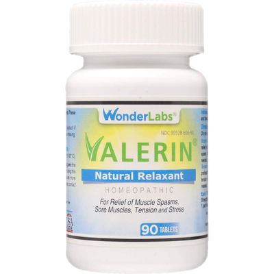 Valerian Natural Relaxant for Tension Relief, Stress Relief, Leg Cramp Relief and Other Muscle Cramps Magnesium, Passion Flower, Valerian Root Muscle Relaxant - (90ct)