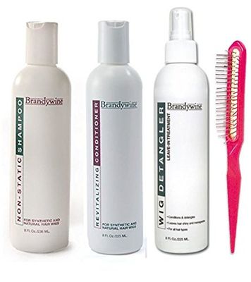 Brandywine Synthetic and Human Hair Care Products (8oz Shamp, Cond and Leave-In Detangler)