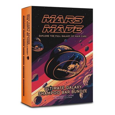 MARS MADE Ultimate Galaxy Shampoo Bar Bundle 2.0 - Hydrating Moisturizing Natural Soap Bar for Hair Scalp Nourishment - Solid Shampoo for All Hair Types (120g, 4.23oz - 6EA)