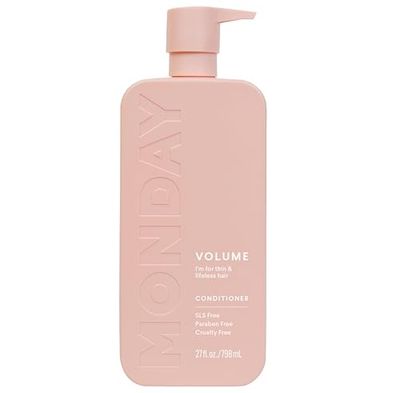MONDAY HAIRCARE Volume Conditioner 27oz for Thin, Fine, and Oily Hair, Made from Coconut Oil, Ginger Extract, Vitamin E, 100 Recyclable Bottles (354ml)