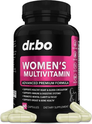 Womens Multivitamin - Natural Daily Multi Vitamins for Women - Womans Energy Vitamin Supplements Magnesium Plus Zinc - Woman Multipurpose Minerals Health Supplement Capsules - Iron Soy Free Pills