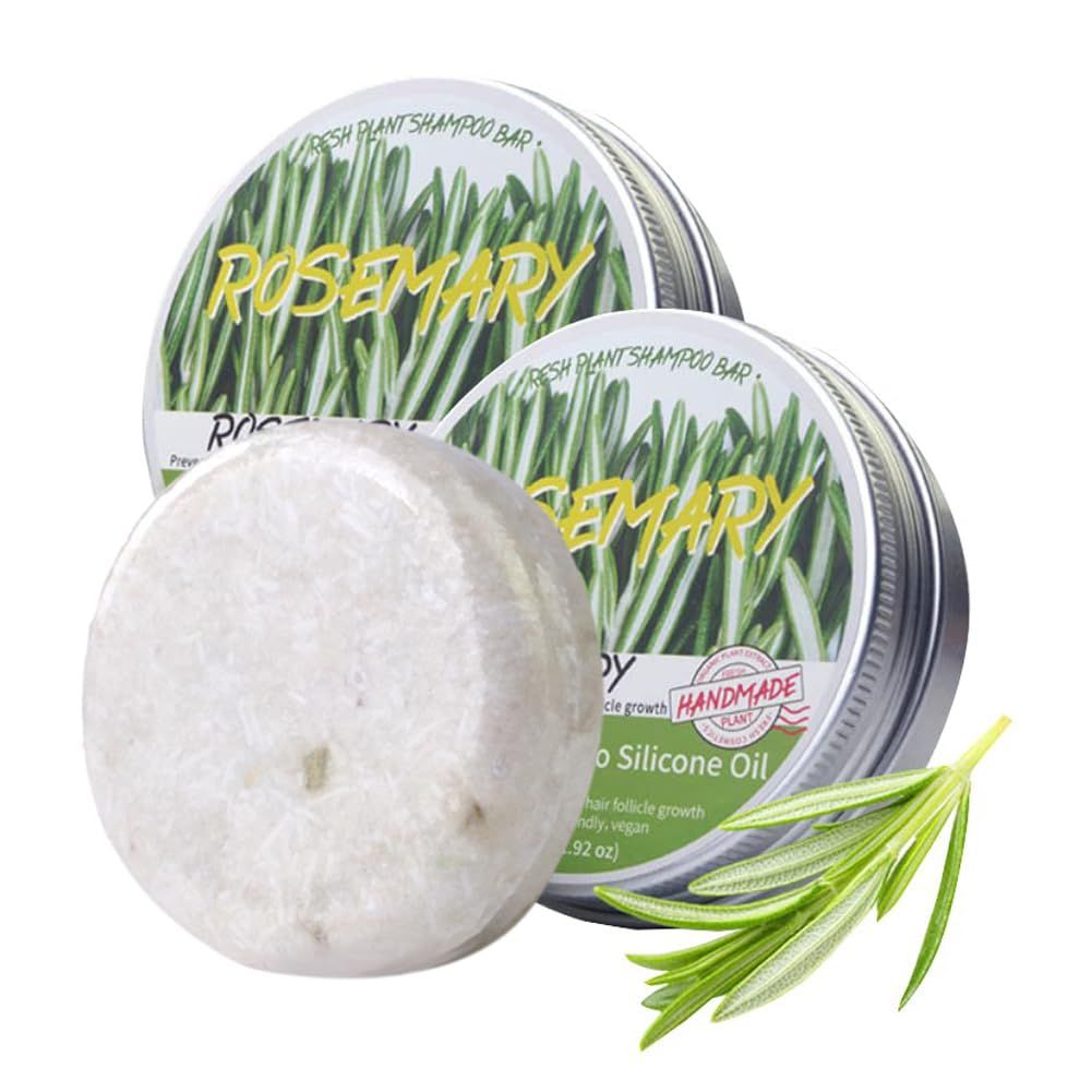 Hotiary Rosemary Hair Shampoo Bar for Oil Control, Deep Cleansing Organic Rosemary Shampoo for Hair Loss and Scalp, Cruelty and Silicone Free (2 Pack)