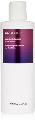 ARROJO Ultra Violet Purple Shampoo (8.5 oz) Hair Shampoo for Color Treated Hair to Eliminate Brassy Yellow Tones Purple Shampoo for Blonde Hair w Vitamin E Paraben and Sulfate Free Shampoo