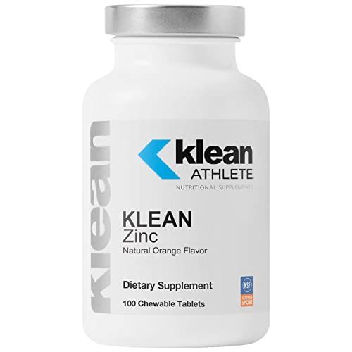 Klean ATHLETE Klean Zinc Support for Immune System Function NSF Certified for Sport 100 Chewable Tablets Natural Orange Flavor