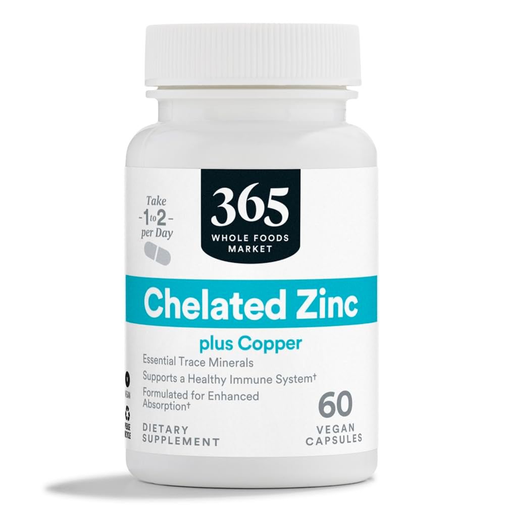 365 by Whole Foods Market, Zinc Chelated, 60 Capsules