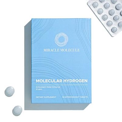 Hydrogen Tablets for Drinking Water Molecular Hydrogen Water Tablet Elemental Magnesium 12PPM Optimize Health, Cognitive Function and Immunity Antioxidant 30 Tablets Miracle Molecule